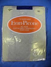 NIP Vintage EVAN PICONE THE Silkee Sheer PANTYHOSE - Sapphire - Medium Free Ship