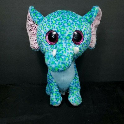 Dan Dee Blue Green Spotted Big Eye Elephant Pink Shiny Ears Plush Stuffed Animal 47475035137 | eBay