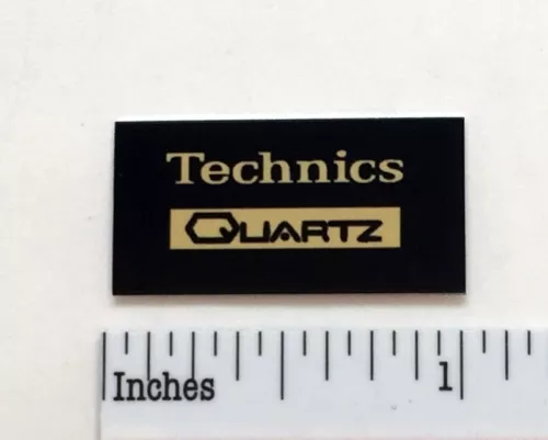 Technics Quartz Turntable Logo Badge Dust Cover Custom Made Gold Aluminum