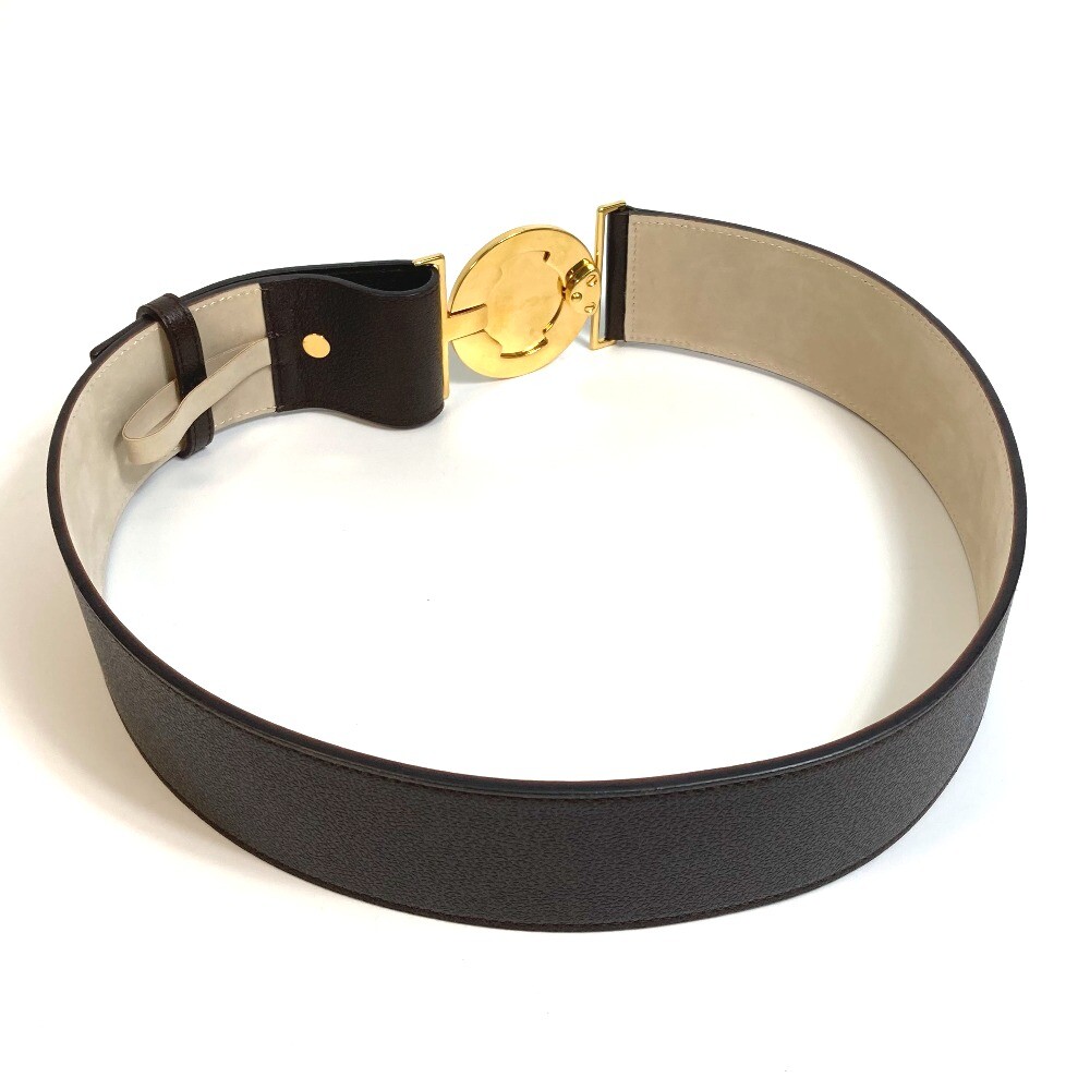 UNUSED BVLGARI Bulgari-Bulgari Belt Dark Brown/GoldHW