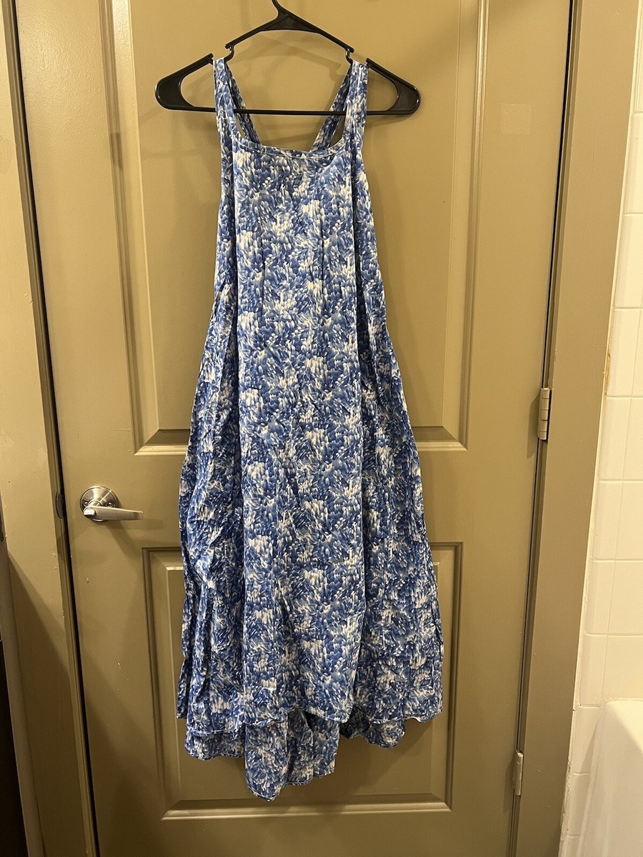 Dosa cotton blue maxi summer dress sz 1 (item 7.5) | eBay