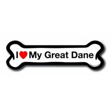 Magnet Me Up I Love My Great Dane Dog Bone Car Magnet - 2x7 Dog Bone Auto Truck