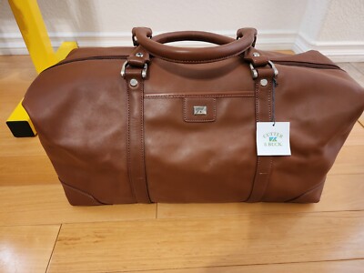 【CTHY＋Rich I】LEATHER TRAVEL BAG [NANO] Cutter Buck HQ Brown Leather Duffle Tote Overnight Travel Carryon