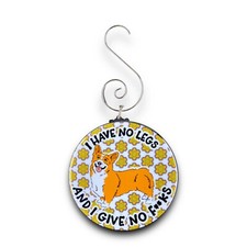 Red Welsh Corgi Dog No Legs Mini Ornament Handmade Holiday Decor Gift