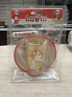 Set Of 3 1995 Campbell kids soup set, bowl, spoon and glass | eBay