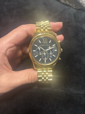 michael kors gold tone lexington watch, black dial Michael Kors Lexington Gold-Tone Mens Watch MK8751 - Jacob  main image 2