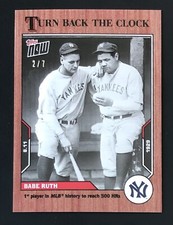 2021 Topps Now Turn Back Clock #133 BABE RUTH 1st to 500 HOME RUNS CHERRY 2/7