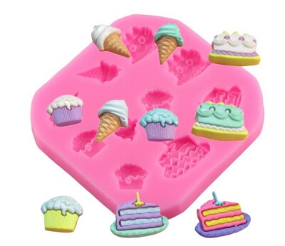 Silicone Mini Cupcake Dessert Mold Jewellery Polymer Clay Earring