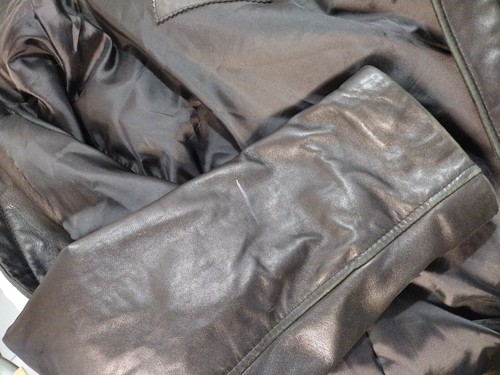 Giacca bomber Roundtree & Yorke pelle nera uomo grande vintage pelle di agnello - Foto 16 di 24