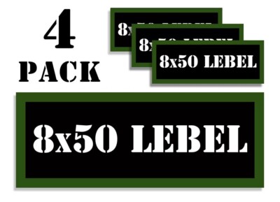 8x50 LEBEL Ammo Can Label Stickers Decal Ammunition (4 pack)