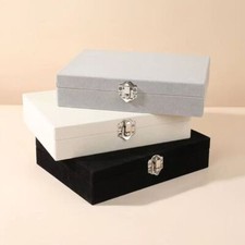 UK Layer Large Jewellery Boxes Leather Storage Case Rings Necklaces Organizer