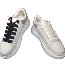 12 mm Wide Shoelaces Flat Laces of Polyester Double Layers for Mcqueen Shoe 55In