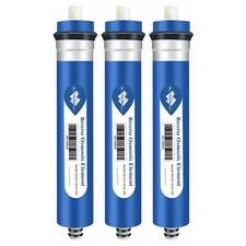 3 Pack 50/75/100/150 GPD RO Membrane Reverse Osmosis Water Filter 1812 Cartridge