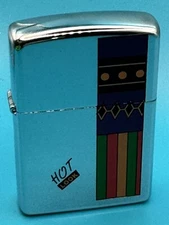 Vintage 1994 Hot Look Advertising High Polish Chrome Zippo Lighter NEW
