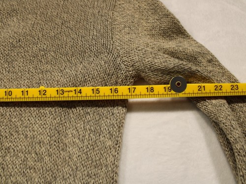 Boston Traders Knit Heavy Sweater Men's Small Tan Cream Fisherman Vintage - Picture 9 of 9
