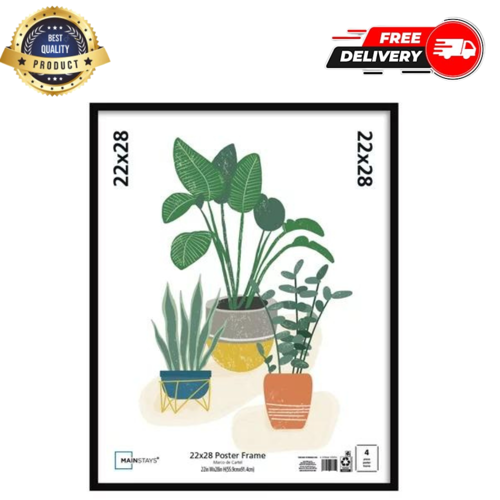USA NEW Picture Frame 22x28 Basic Black Photo Poster Frame Plastic Home
