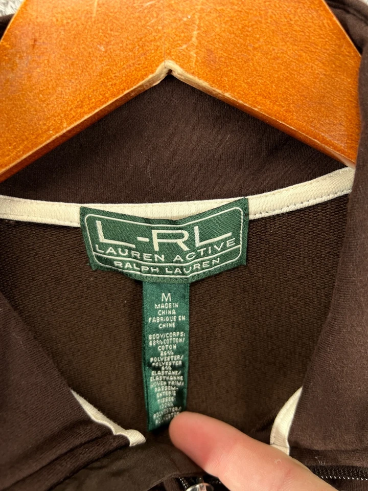 Ralph Lauren Lauren Active LRL Mujer Chaquetas Medianas Utilidad Carga Marrón Tejido Foto 3 de 4