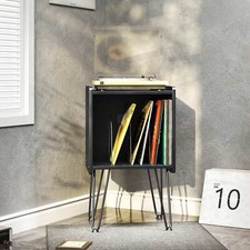 TC-HOMENY Vinyl Record Player Stand Album Turntable Table Cabinet Nightstand