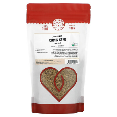 Organic Cumin Seed, Whole, 8 oz (226 g)