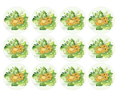 12 count baby simba Edible Image rounds OR 1 cake, Wafer paper, pre cut