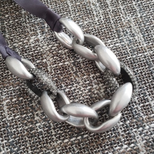 Chunky Rhinestone Chain Necklace by Ann Taylor Loft, 20 inch statement