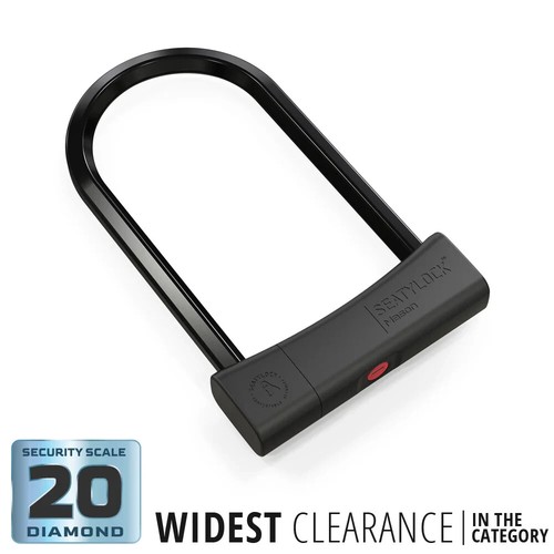 Seatylock Mason U Lock Bike Lock With Mount - Sold Secure Diamond Rated, Heavy Duty Anti-Theft For Bikes & Scooters
