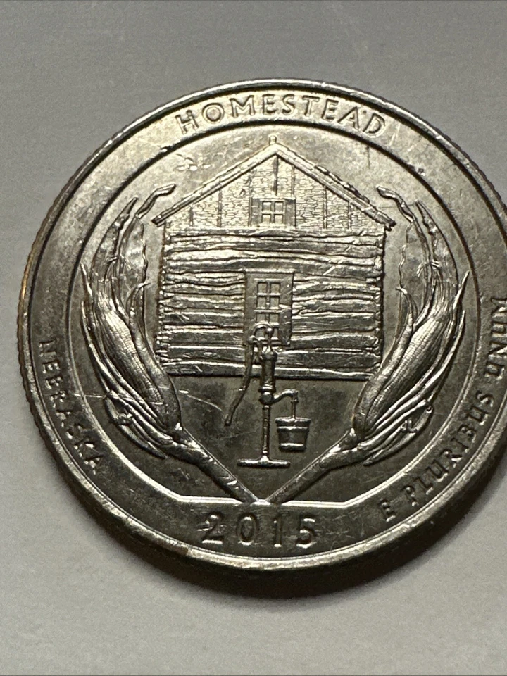 2015-D Nebraska Homestead Quarter Snow On Roof Multiple Die Chips/Cracks ATB - Image 2 of 4