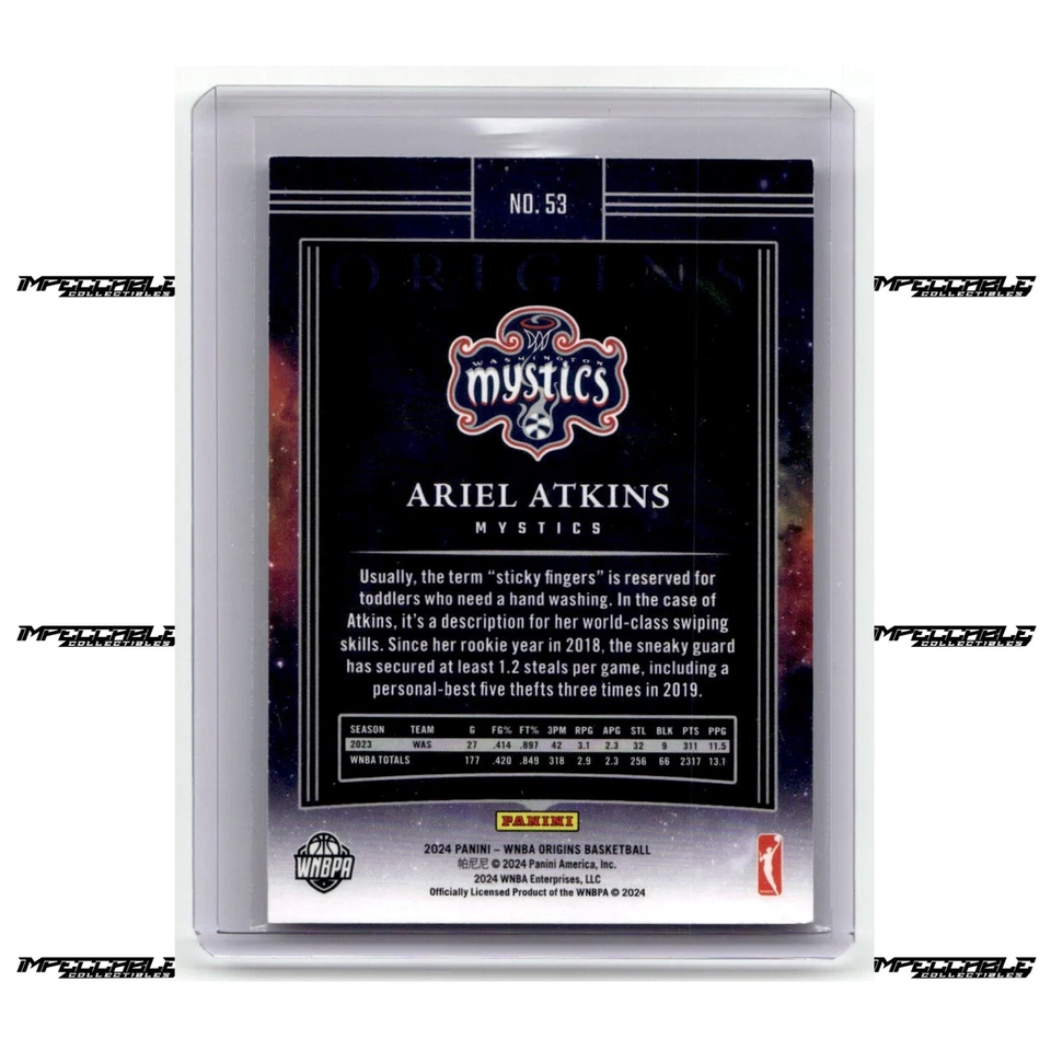 2024 Panini Origins WNBA - Gold #53 Ariel Atkins /10 - Image 2 of 2