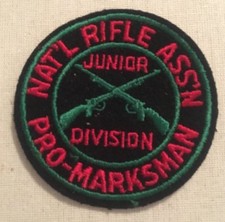 National Rifle Association Junior Division Pro-Marksman Patch - Vintage