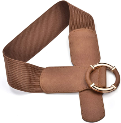 Wide Elastic Leather Belt for Dresses Stretchy Cinch INOGIH Women Wide Dresses Belt Stretchy Cinch Belt Leather  main image 2