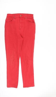 Lee Damen Jeans rot Baumwollmischung Straight Größe W28 L27