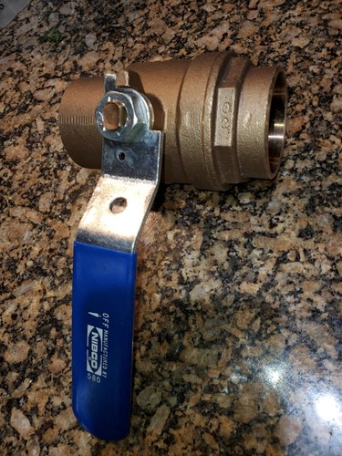 NIBCO 2" INDUSTRIAL SWEAT BRASS BALL VALVE 400 WOG, 125 SWP, TYPE CXC FIG S-580