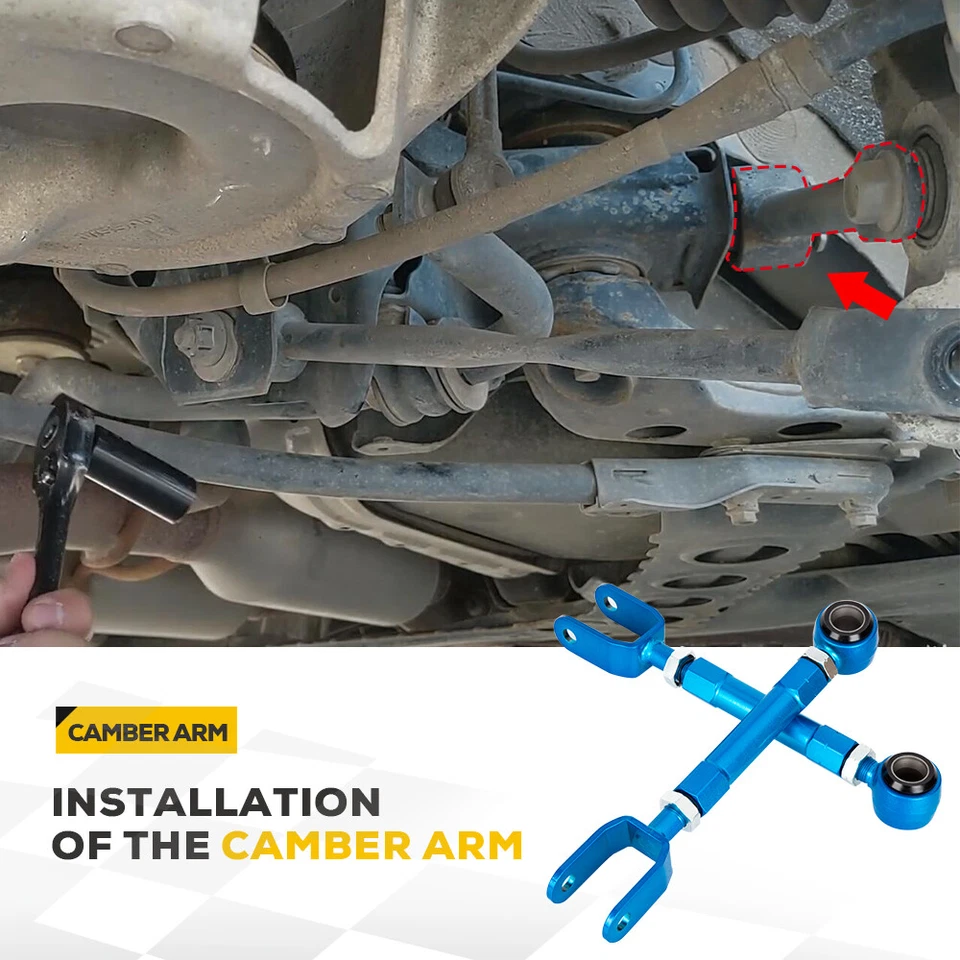 Adjustable Rear Camber Control Arm Toe Traction Kit for Nissan 370Z Infiniti G37 - Image 4 of 4