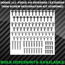 Dodge Mopar Interior Exterior Molding Engine Bay Chassis Trim Screws 8 Chrome