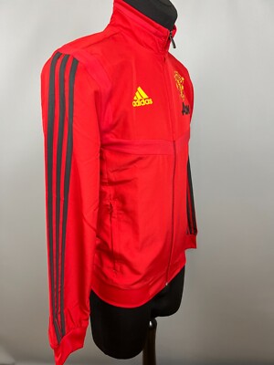 Adidas Manchester United Jacket Men's Size Large Soccer Top Zip Up
