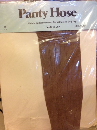 WOW! Very Vintage run proof taupe nude extra tall panty hose pantyhose w model - Picture 2 of 2