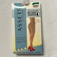 Assets Hi-Waist Mid-Thigh Shaper Nude Size 3 Spanx Brand Firms Controls