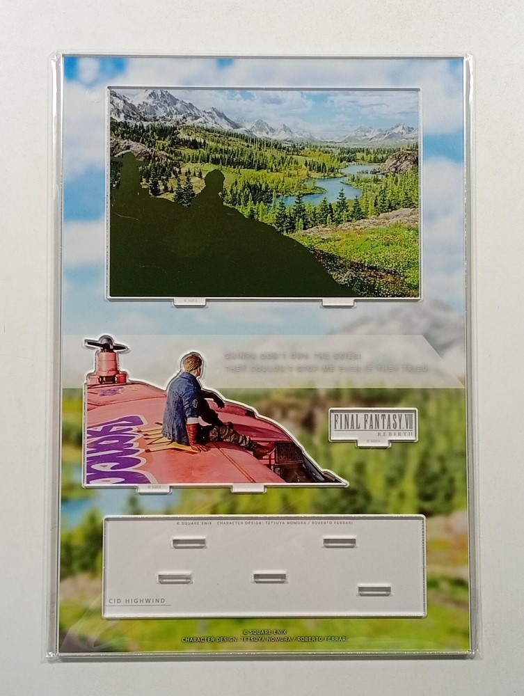 FINAL FANTASY VII REBIRTH ACRYLIC DIORAMA KEY ART CID HIGHWIND NEW (SQUARE ENIX