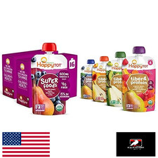 Happy Tot Organics Super Foods Stage 4: Pears, Blueberries, Beets  Fiber/Protei