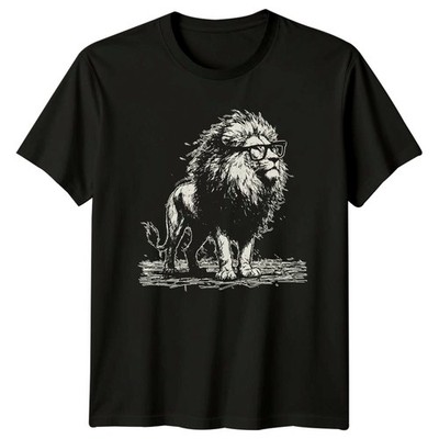 Löwe trägt Brille König der T-Shirt Hipster Tiere Geburtstag Geschenk