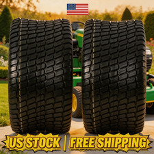 2x 18x6.50-8 4 Ply Tubeless Turf Tire Set - 815 Lbs Capacity Puncture Resistant