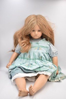 Vintage 80er Jahre Annette Himstedt Kathe Barfuß Puppe 60 cm lebensecht Sammlerstück