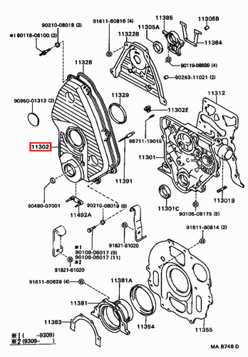 Genuine LandCruiser LJ77 LJ73 LJ72 LJ71 LJ70 2L T 2L 3L Timing Chain Belt Cover - Picture 17 of 20