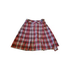 School Belles Juniors 27x20S Plaid School Girl Skirt Uniform Red Black White