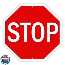 Eoppen 12 x 12 Inches Stop Sign Street Slow Warning Reflective Si