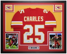 Jamaal Charles Autographed and Framed Red Kansas City Jersey Auto Beckett COA
