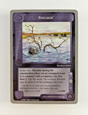 Sneakin' - Middle Earth CCG card (1998 ICE) MECCG Silver Grey Border Reprint