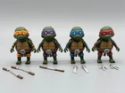 Set of 4 BABY TURTLES NECA TMNT Cartoon 2.5" Ninja Target from Accessory Set
