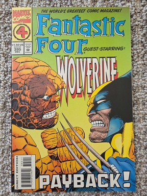 Fantastic Four #395 The Thing vs. Wolverine Marvel 1994 VF+