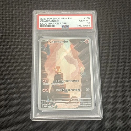 Pokémon Charmander 168/165 Scarlet Violet 151 Illustration Rare PSA 10 GEM MINT